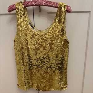 Vintage golden sequins tank
